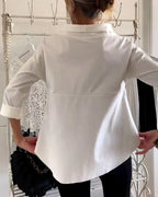 Charlotte | Women's Bateau Neck Top with 3/4 Sleeves - image 6