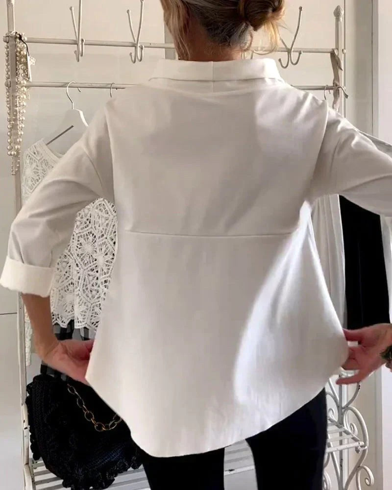 Charlotte | Women's Bateau Neck Top with 3/4 Sleeves - image 6