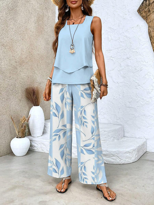 Abigail | Women's Chic Two-Piece Set - Blue