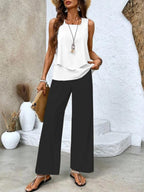Abigail | Women's Chic Two-Piece Set - Black