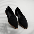 Abigail | Women's Classic Leather Loafers - Grey