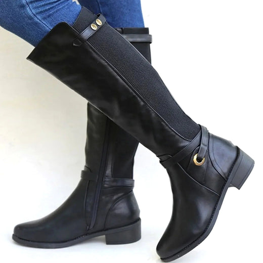 Abigail | Women's Orthopedic Leather Boots, Knee-High Autumn Boots | The Dress Cellar | Brown