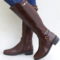 Abigail | Women's Orthopedic Leather Boots, Knee-High Autumn Boots | The Dress Cellar | Black