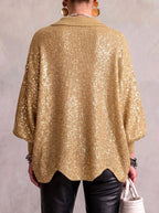 Erica | Women's Oversized Cardigan with Collar and Large Buttons, Relaxed-Fit Cardigan | The Dress Cellar