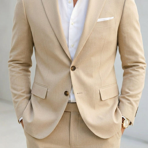 Adam | Men's Two-Piece Linen Suit, Modern Linen Suit | The Dress Cellar