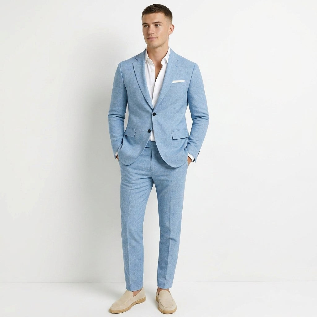 Adam | Men's Two-Piece Linen Suit, Modern Linen Suit | The Dress Cellar