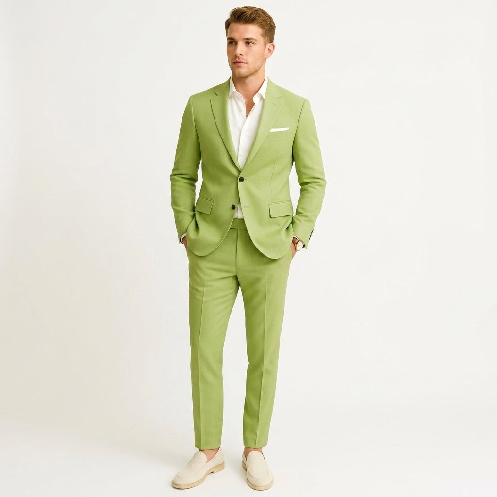 Adam | Men's Two-Piece Linen Suit, Modern Linen Suit | The Dress Cellar