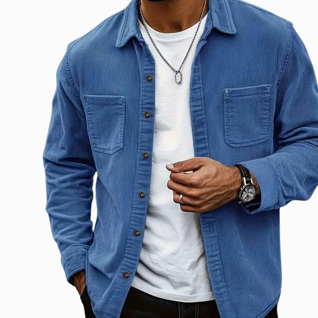 Peter | Men's Corduroy Utility Shirt, Relaxed-Fit Casual Shirt | The Dress Cellar
