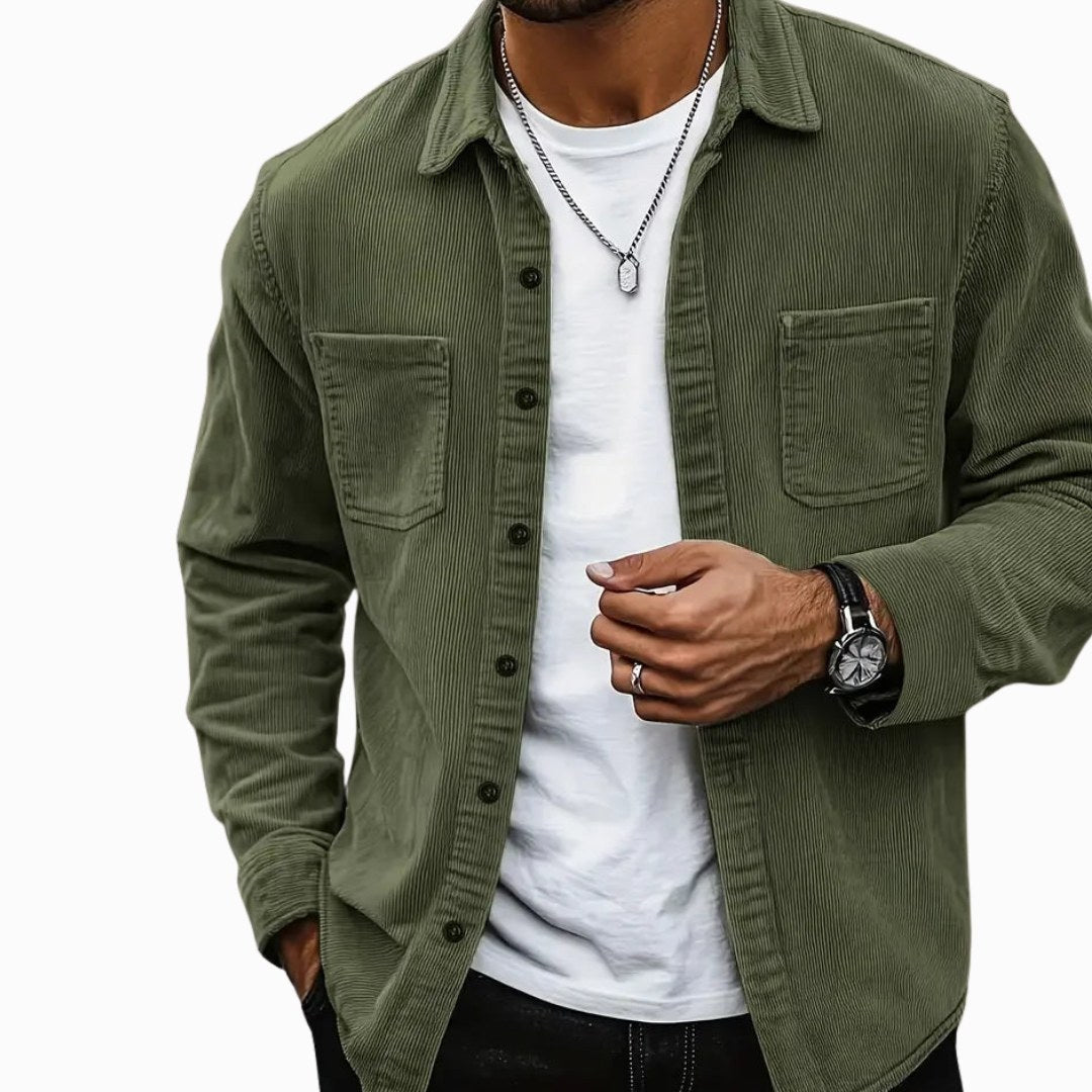 Peter | Men's Corduroy Utility Shirt, Relaxed-Fit Casual Shirt | The Dress Cellar
