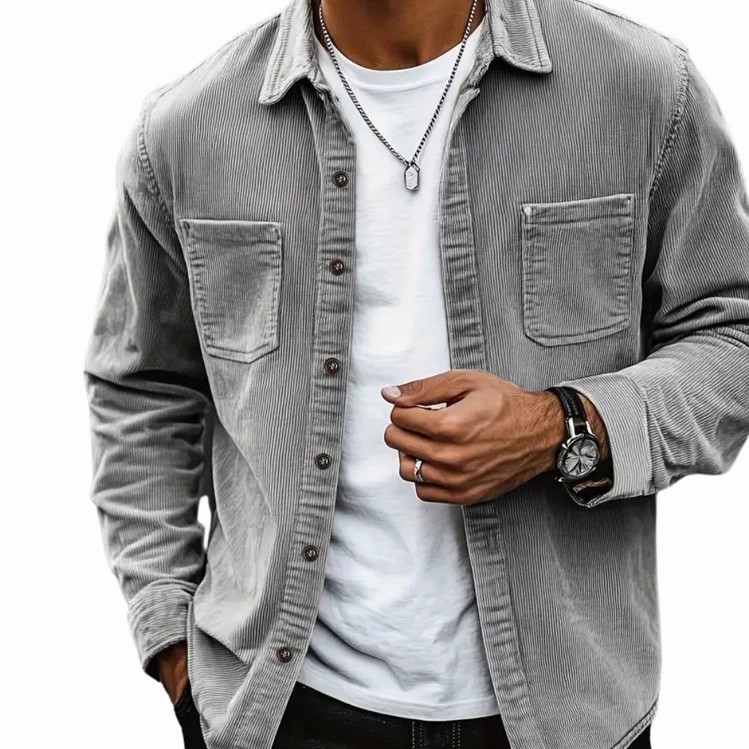Peter | Men's Corduroy Utility Shirt, Relaxed-Fit Casual Shirt | The Dress Cellar