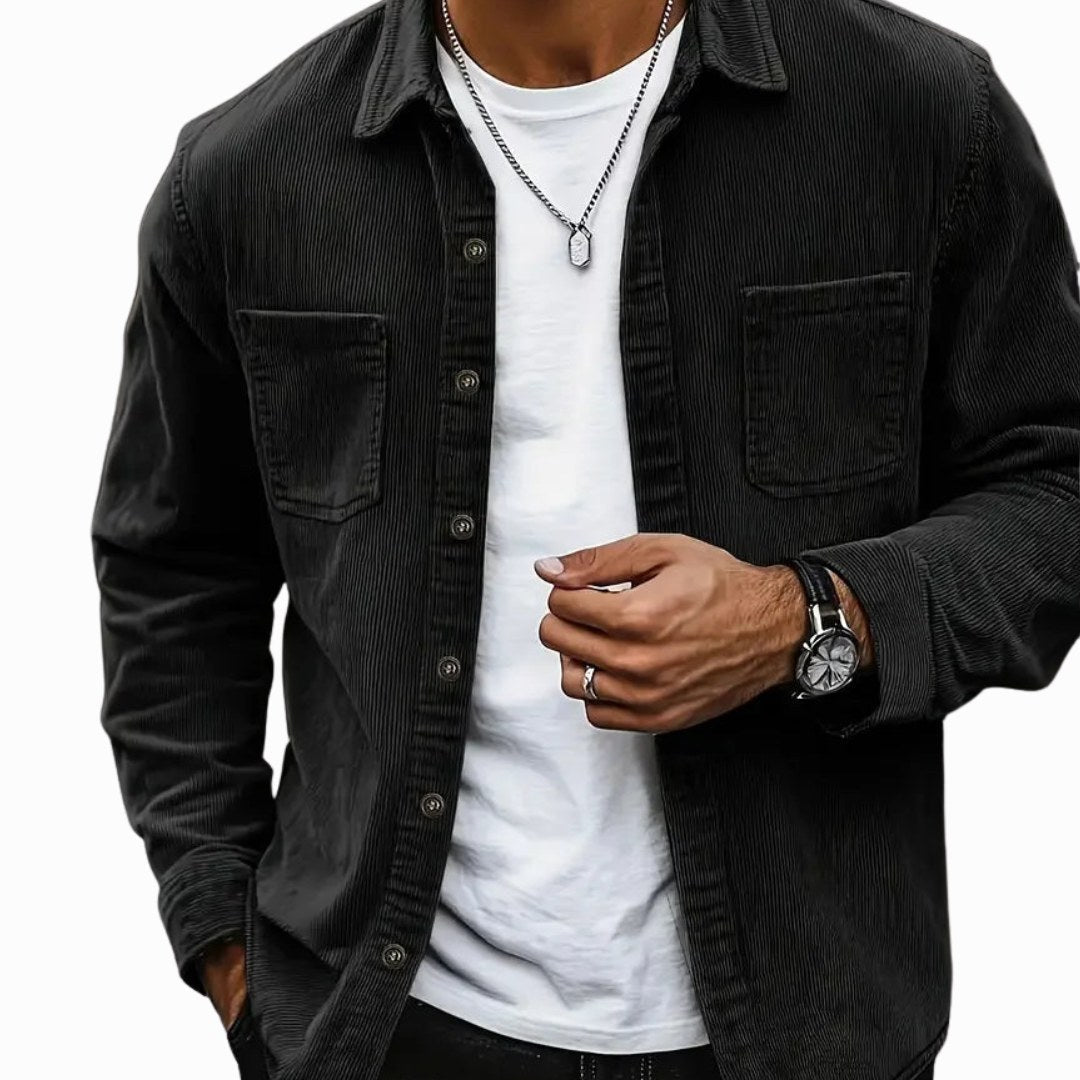 Peter | Men's Corduroy Utility Shirt, Relaxed-Fit Casual Shirt | The Dress Cellar