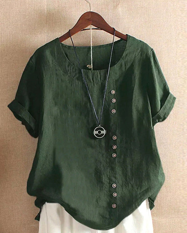 Addison | Women's Lightweight Linen Blouse with Button Detail - image 1