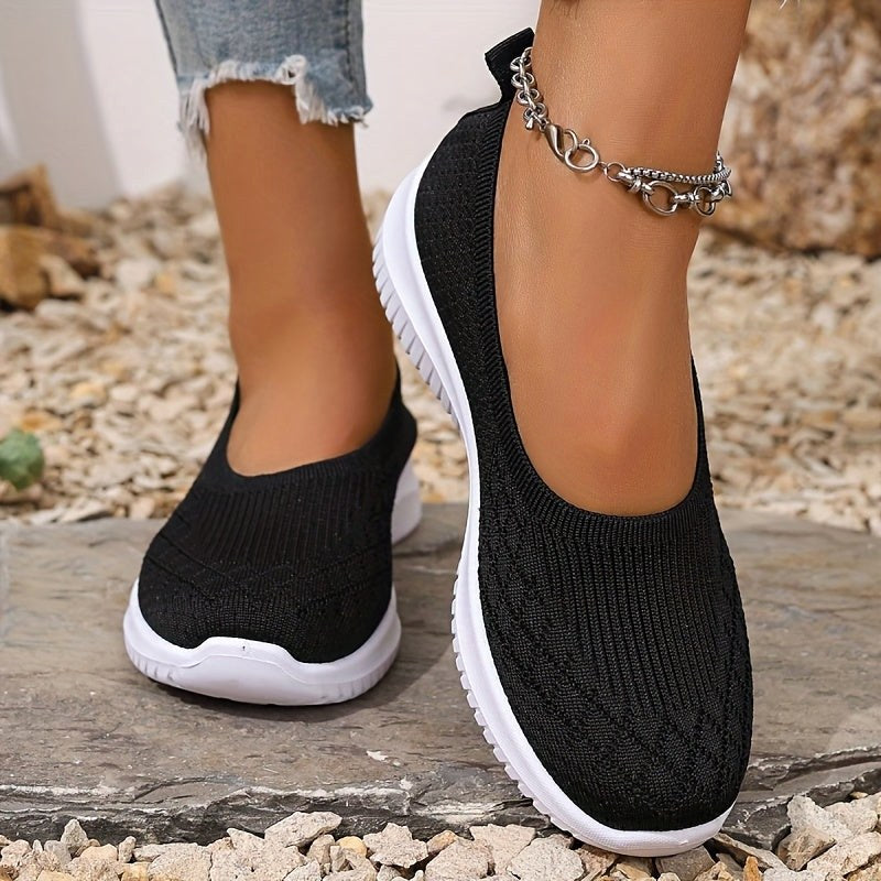 Adeline | Women's Orthopaedic Slip-On Trainers, Lightweight Comfort Shoes | The Dress Cellar | Purple