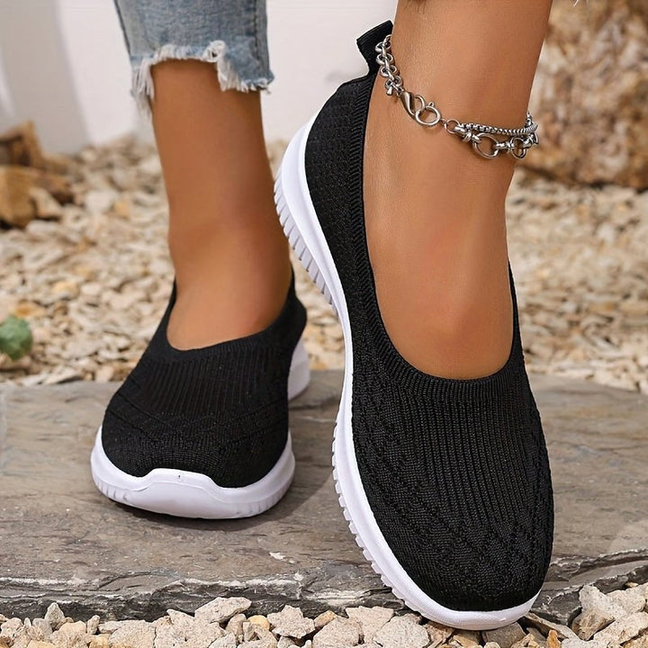 Adeline | Women's Orthopaedic Slip-On Trainers, Lightweight Comfort Shoes | The Dress Cellar | Purple