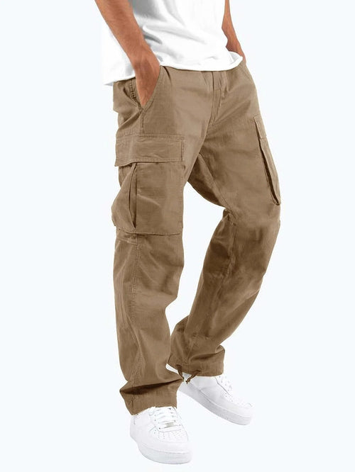 Aidan | Men's Relaxed Fit Cargo Trousers, Straight-Leg Practical Trousers | The Dress Cellar
