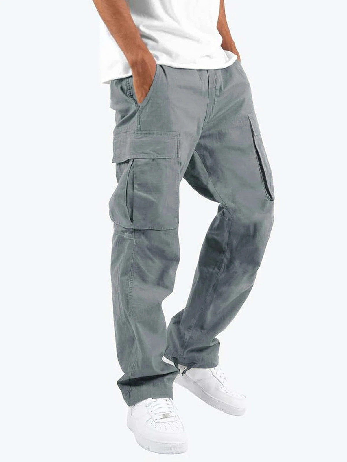Aidan | Men's Relaxed Fit Cargo Trousers, Straight-Leg Practical Trousers | The Dress Cellar