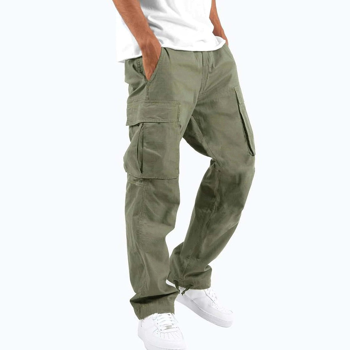 Aidan | Men's Relaxed Fit Cargo Trousers, Straight-Leg Practical Trousers | The Dress Cellar