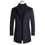 Aiden | Men's Long Winter Coat with Classic Tailoring, Refined Autumn Coat | The Dress Cellar