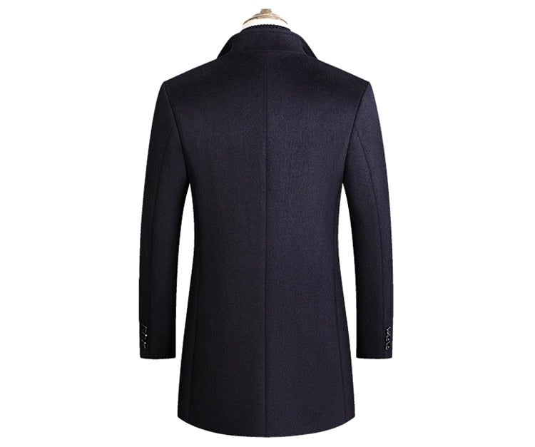 Aiden | Men's Long Winter Coat with Classic Tailoring, Refined Autumn Coat | The Dress Cellar