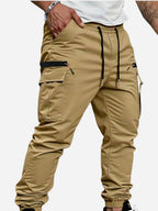 Alastair | Men's Stretch Jogger Trousers, Relaxed Fit Joggers | The Dress Cellar | Khaki