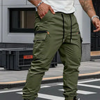 Alastair | Men's Stretch Jogger Trousers, Relaxed Fit Joggers | The Dress Cellar | Grey