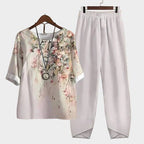 Alessia | Women's Comfortable Two-Piece Set - White