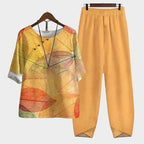 Alessia | Women's Comfortable Two-Piece Set - Orange