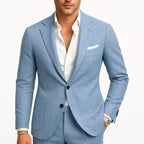 Alfie | Men's Tailored Two-Piece Suit, Jacket and Trousers | The Dress Cellar | Beige