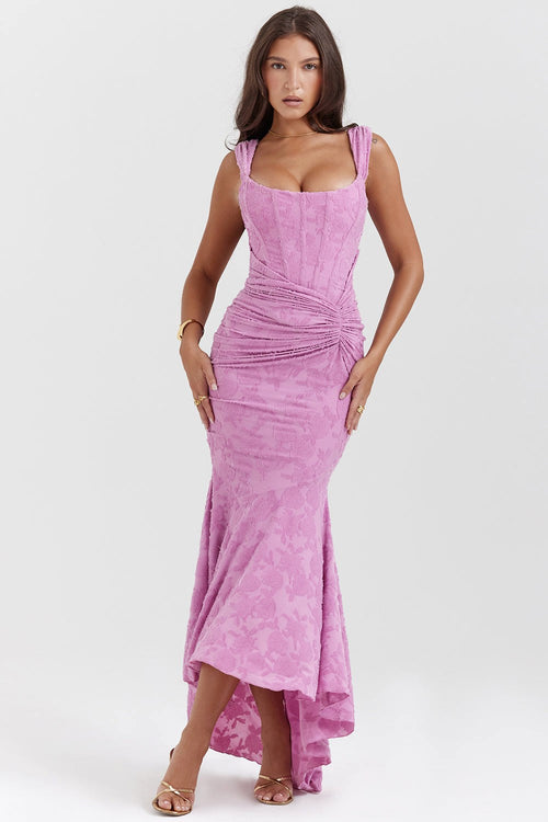 Alicja | Women's Lace Evening Dress with Fitted Silhouette, Elegant Evening Dress | The Dress Cellar