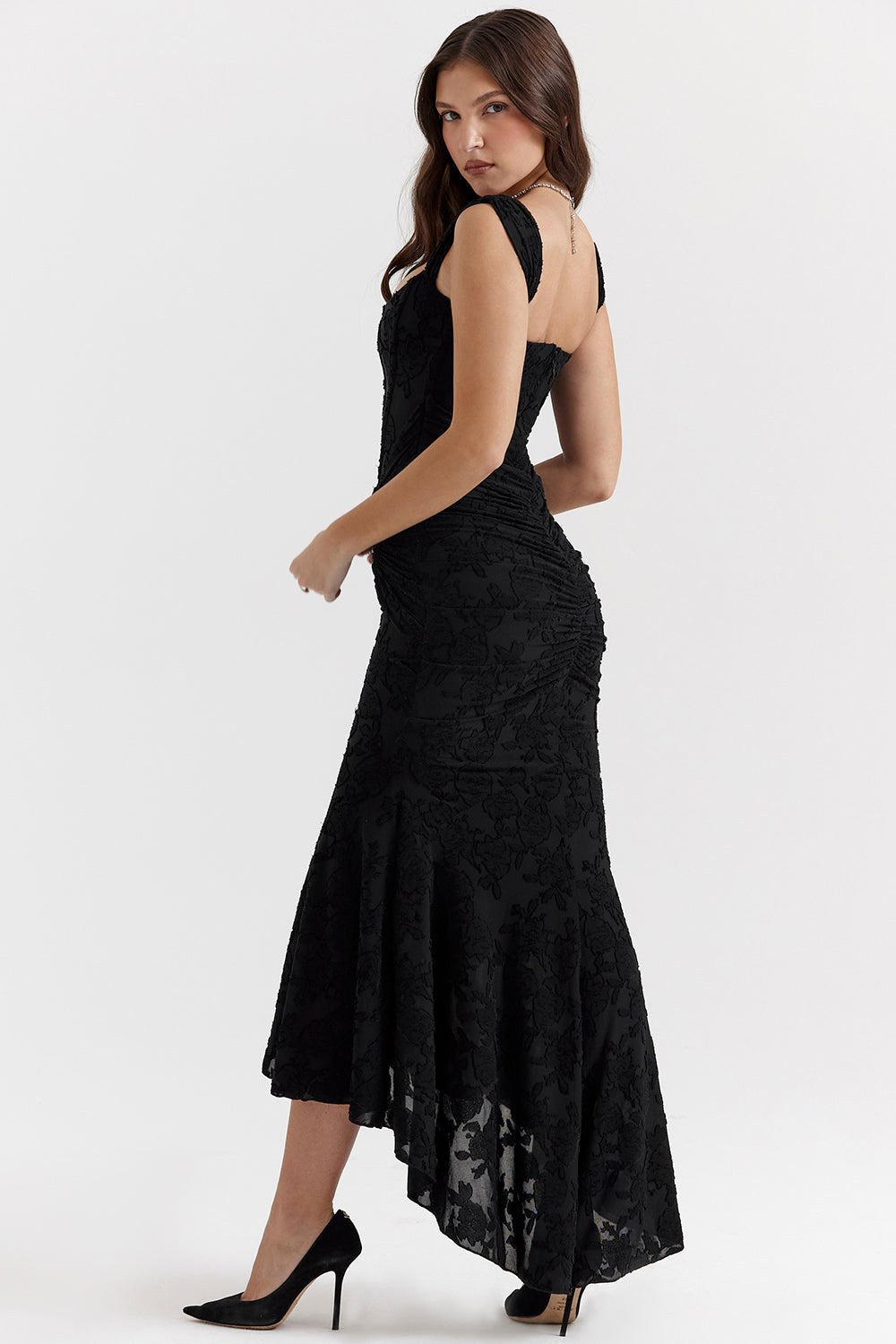 Alicja | Women's Lace Evening Dress with Fitted Silhouette, Elegant Evening Dress | The Dress Cellar