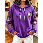 Allison | Women's Cozy Hooded Hoodie, Relaxed Autumn Sweater | The Dress Cellar | Purple