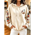 Allison | Women's Cozy Hooded Hoodie, Relaxed Autumn Sweater | The Dress Cellar | Apricot