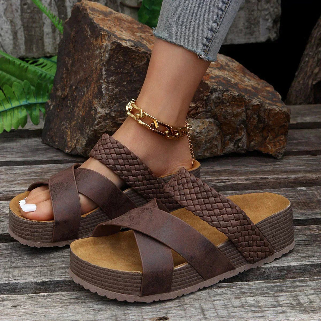 Alyssa | Women's Platform Slip-On Sandals - image 2