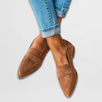 Amanda | Women's Soft Suede Loafers - Khaki