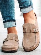 Amberly | Women's Comfort Clogs - Beige