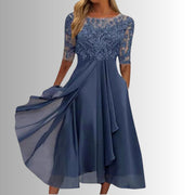 Amelia | Women's Elegant Lace Midi Dress