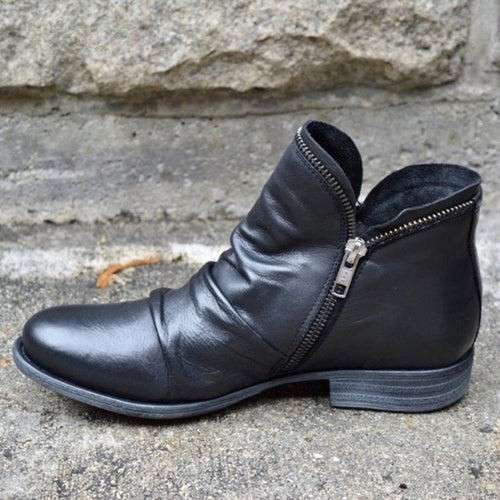 Amelia | Women's Orthopedic Ankle Boots, Gel-Sole Supportive Boots | The Dress Cellar | Black