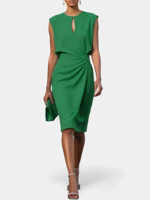 Amelia | Women's Sophisticated Midi Dress - White