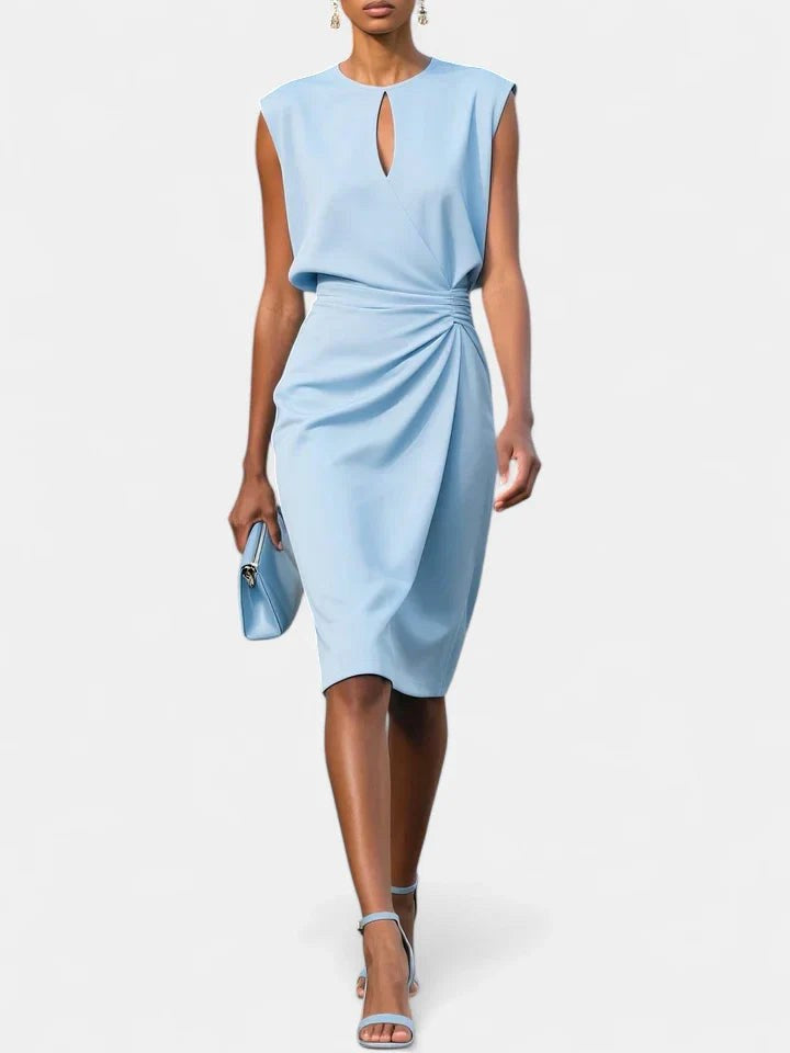 Amelia | Women's Sophisticated Midi Dress - Black