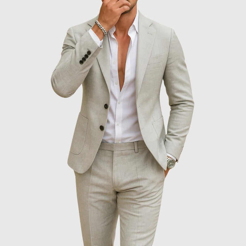 Andrew | Men's Slim-Fit Suit with Lapels, Two-Piece Suit | The Dress Cellar