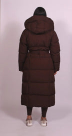 Margaret | Women's Long Quilted Winter Coat, Tailored Fitted Jacket | The Dress Cellar | Black