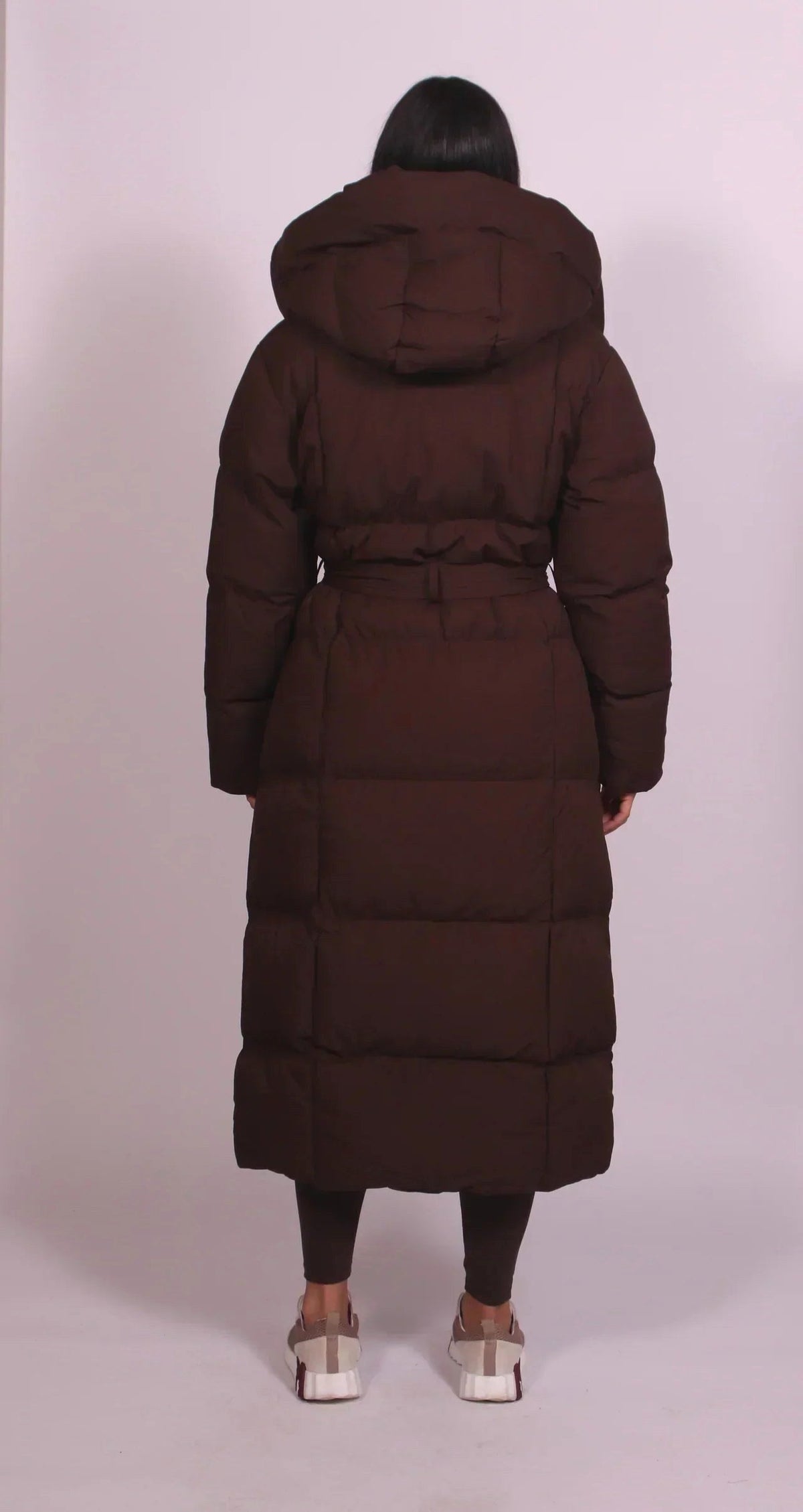 Margaret | Women's Long Quilted Winter Coat, Tailored Fitted Jacket | The Dress Cellar | Black