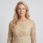 Annalise | Women's Floral Lace Chiffon Midi Dress - image 4