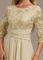 Annalise | Women's Floral Lace Chiffon Midi Dress - image 6
