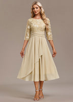 Annalise | Women's Floral Lace Chiffon Midi Dress - image 7