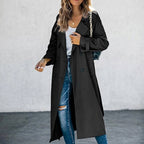 Anouk | Women's Long Trench Coat, Classic Double-Breasted Coat | The Dress Cellar