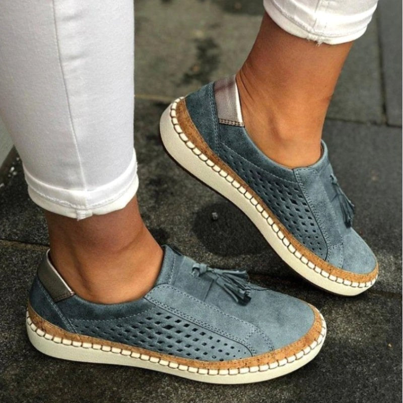 Arden | Women's Orthoflex Slip-On Loafers - Navy