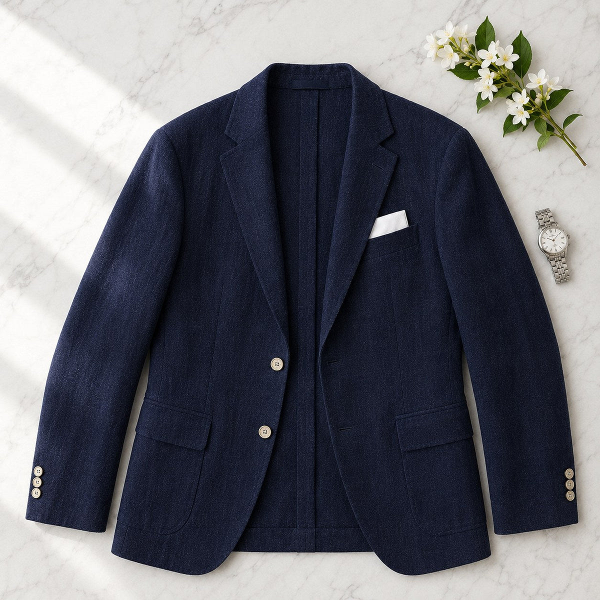 Alexander | Men's Linen Blazer in Smart Casual Style, Lightweight Summer Jacket | The Dress Cellar