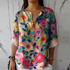 Arlene | Women's Chic Floral Print Blouse - image 5