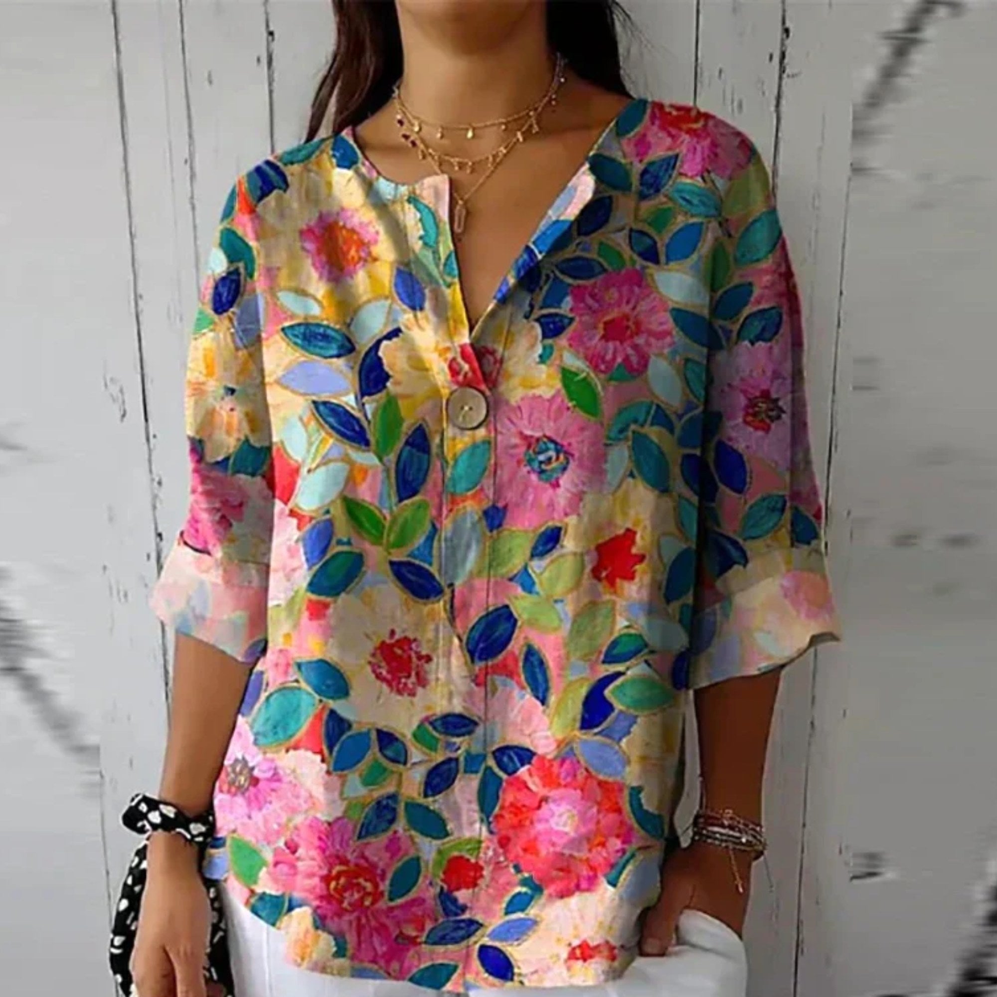 Arlene | Women's Chic Floral Print Blouse - image 5